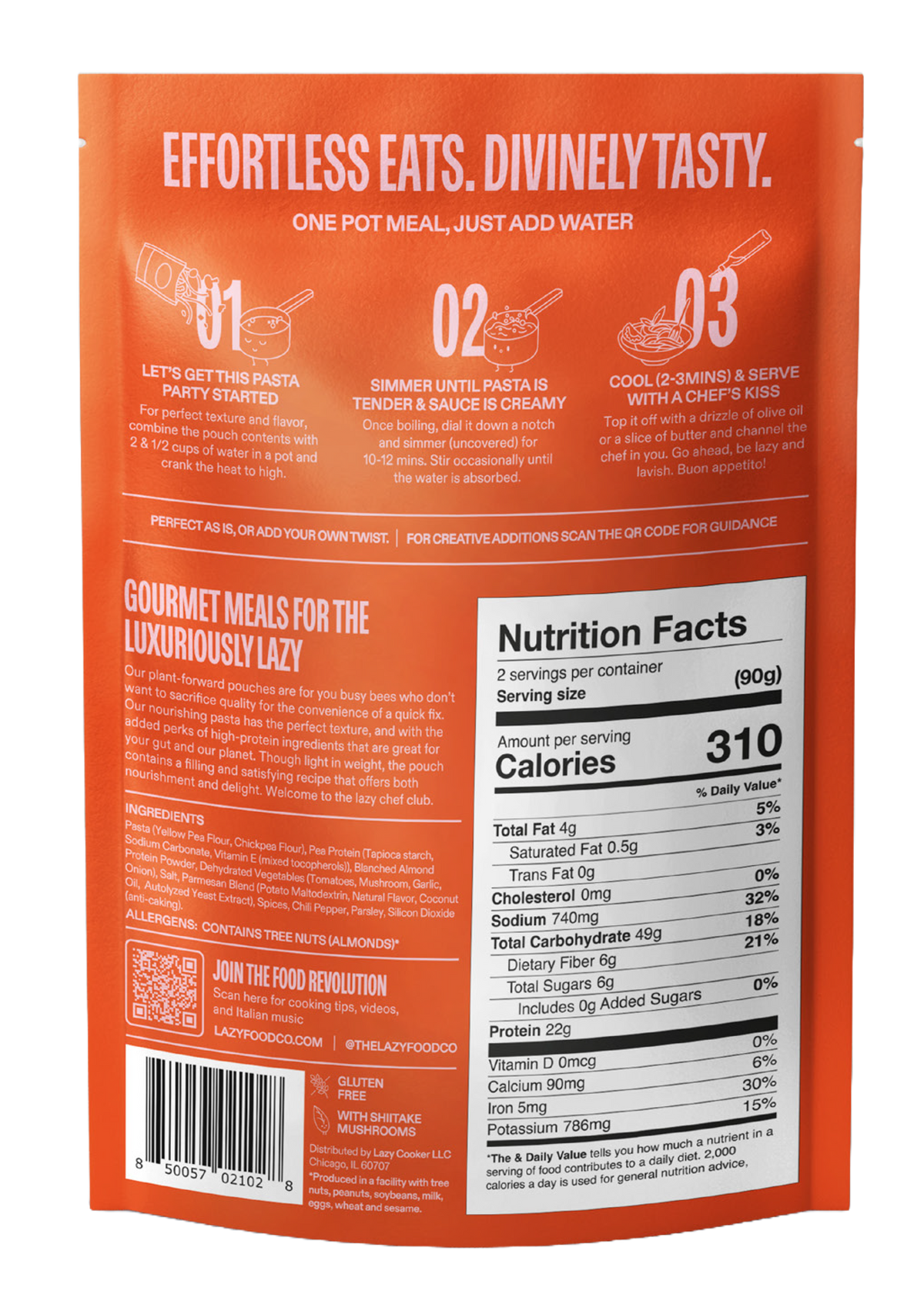44g Protein Pasta Dinner | Sausage & Mushroom