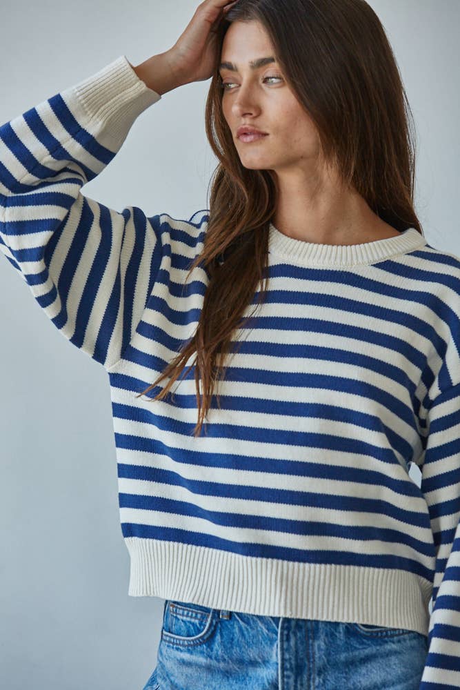 Navy Stripe Sweater
