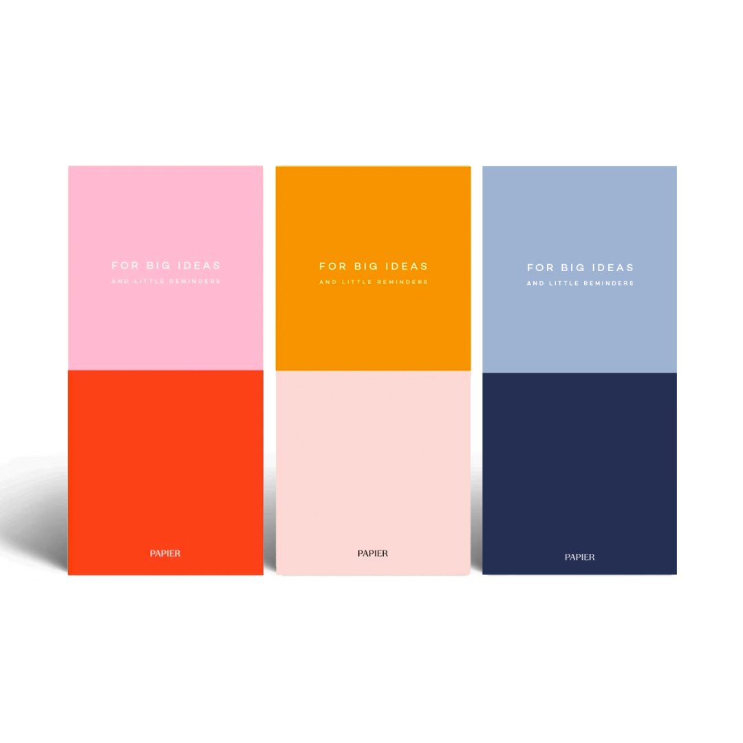 List Notepads Set of 3 - Colorblock