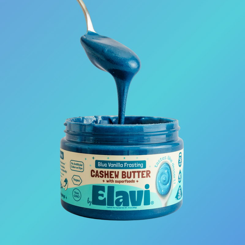Blue Vanilla Cashew Butter w/ Spirulina: Vegan, Non-GMO