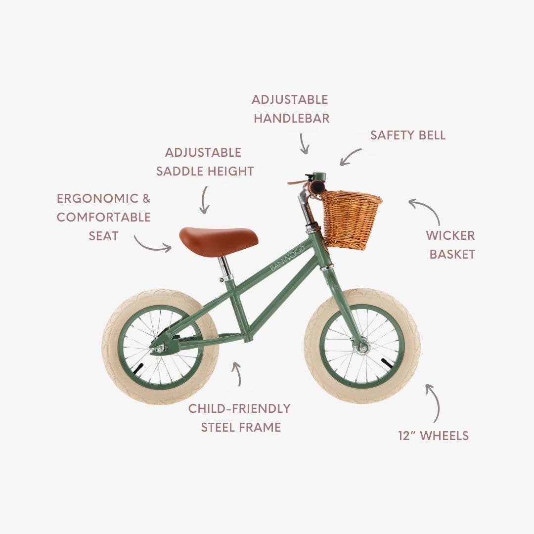 BALANCE BIKE FIRST GO VINTAGE - FOREST (New Color)