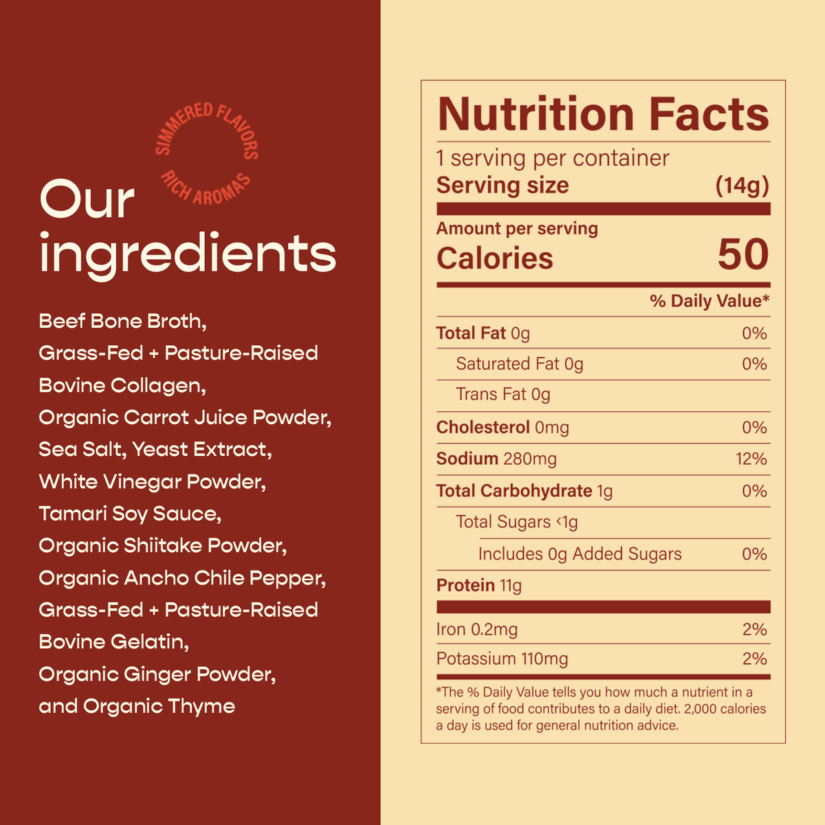 Beef Bone Broth (4 Single-Serve Sachets)