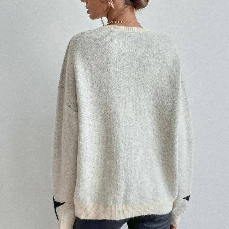 Jacquard Pullover Sweater