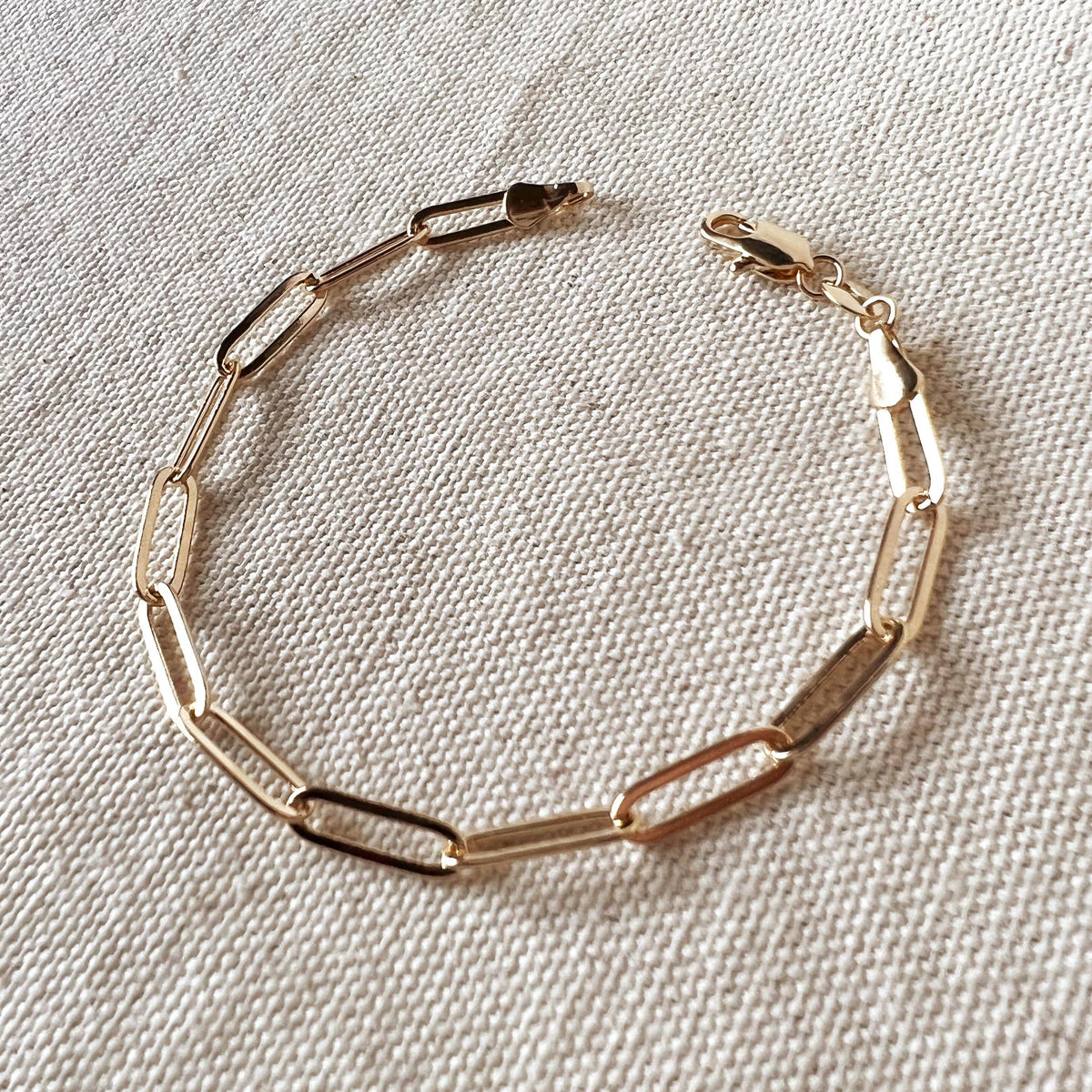 Paperclip Bracelet 18k Gold
