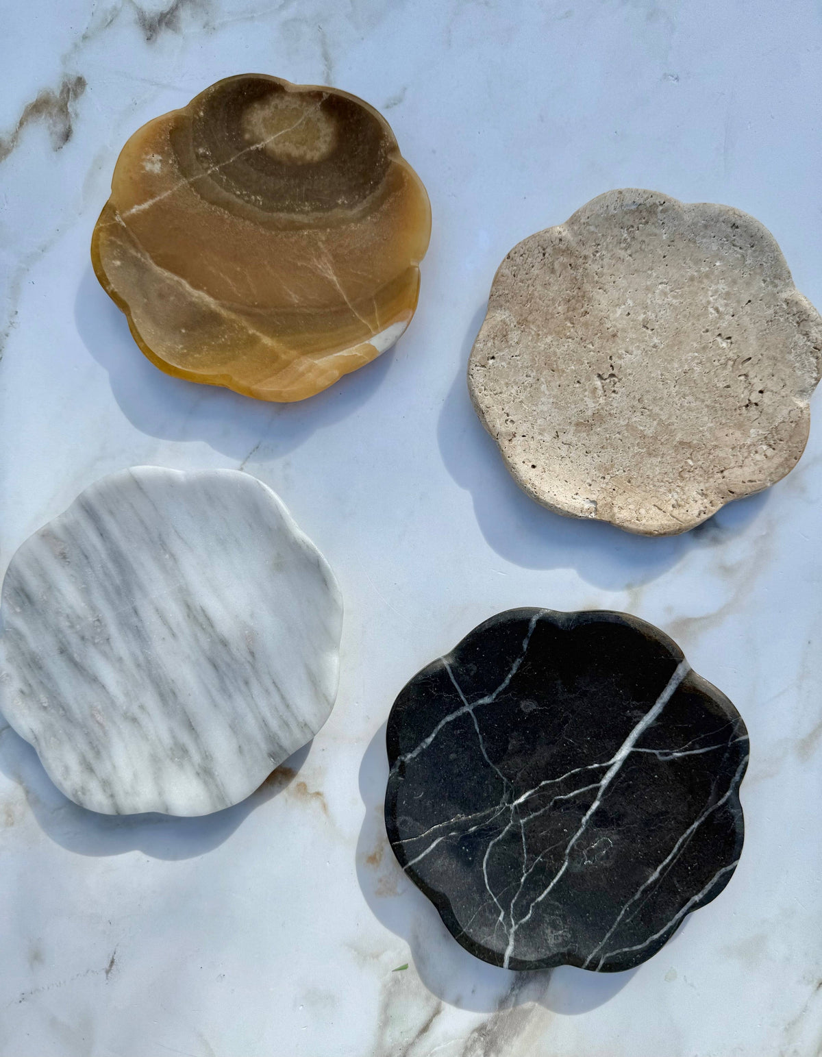 Belle Marble Tray , Black