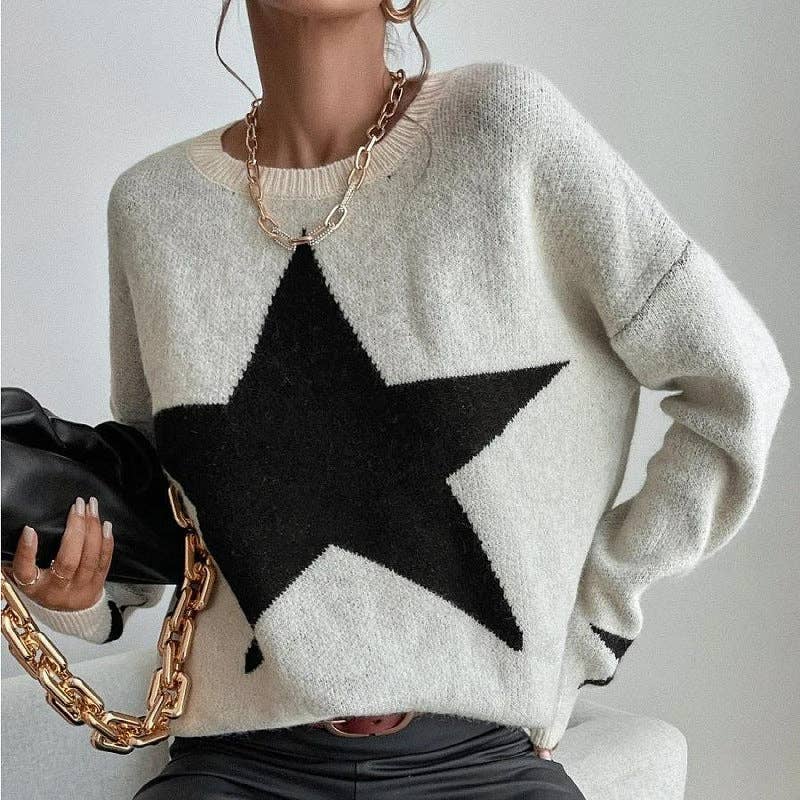 Jacquard Pullover Sweater