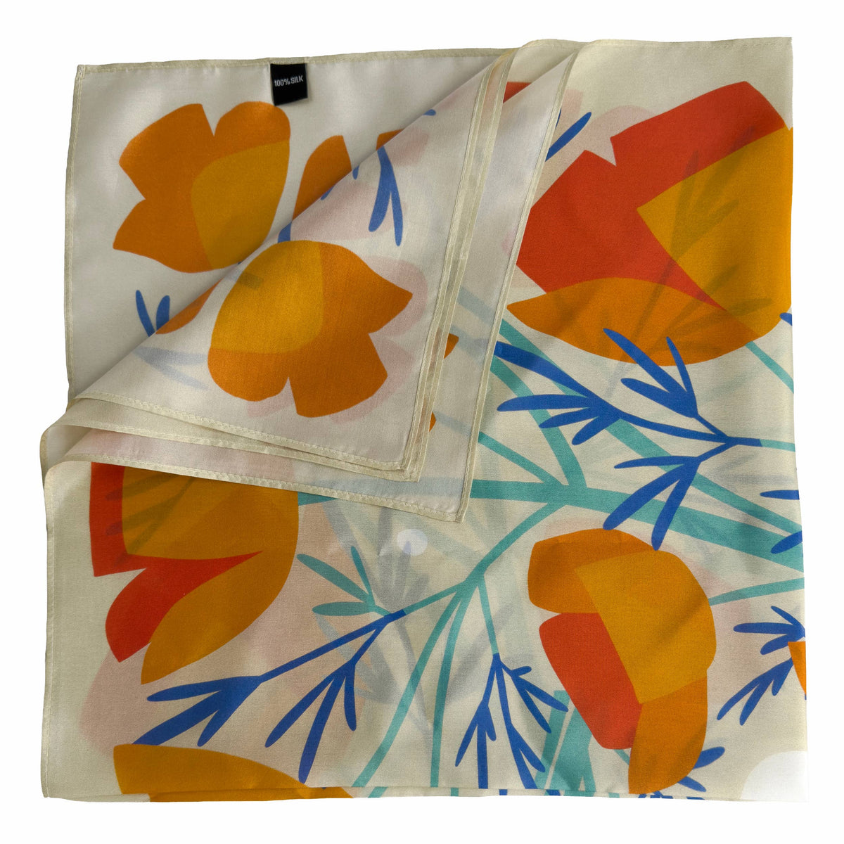 Voyager Silk - California Poppies Scarf