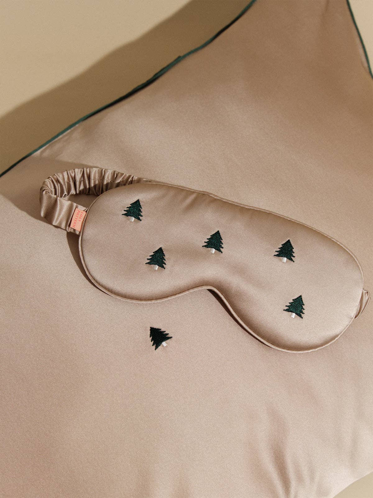 "Evergreen" Silk Sleep Eye Mask: Khaki