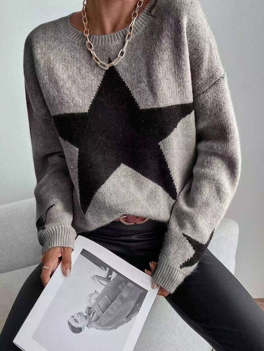 Jacquard Pullover Sweater