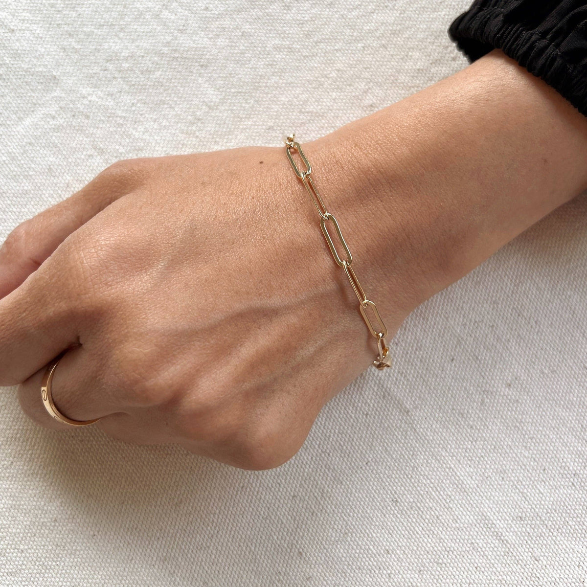 Paperclip Bracelet 18k Gold