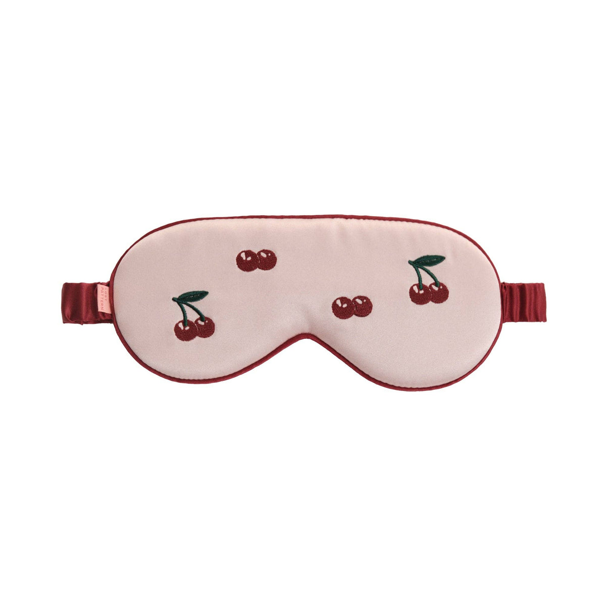 "Lost Cherries" Silk Sleep Eye Mask: Pink & Red