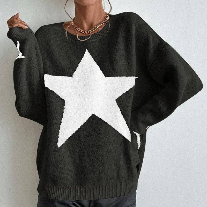 Jacquard Pullover Sweater