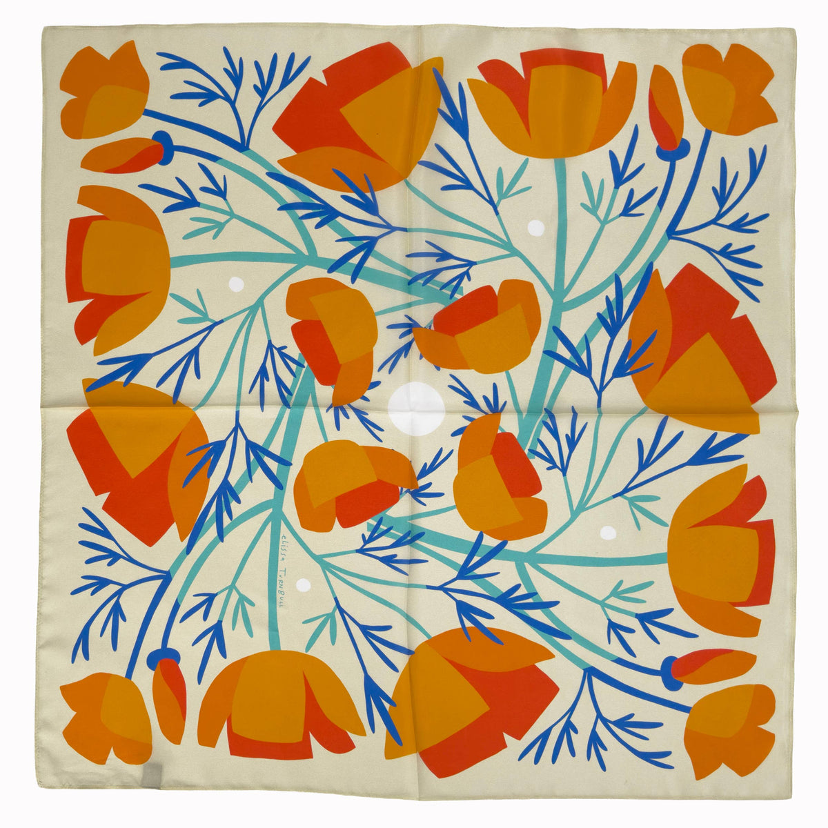 Voyager Silk - California Poppies Scarf