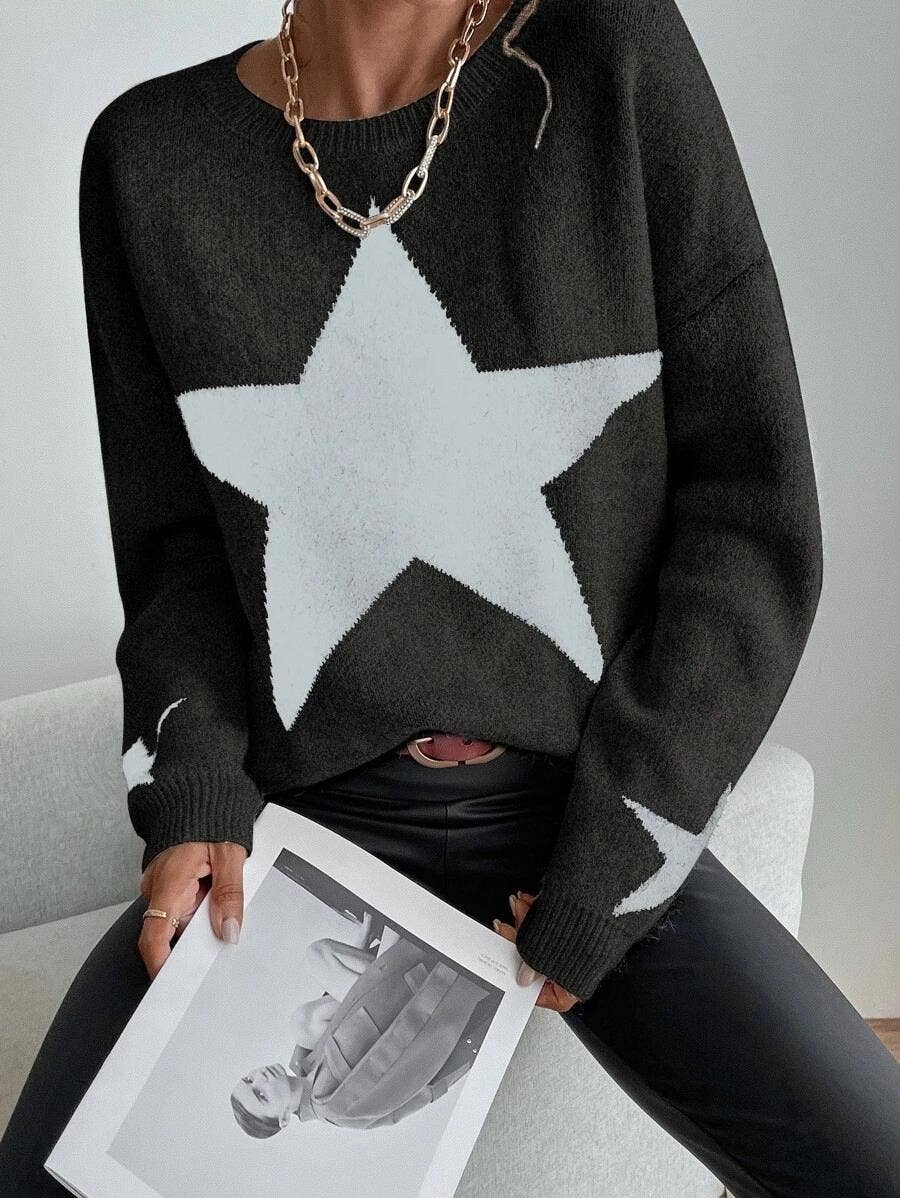 Jacquard Pullover Sweater