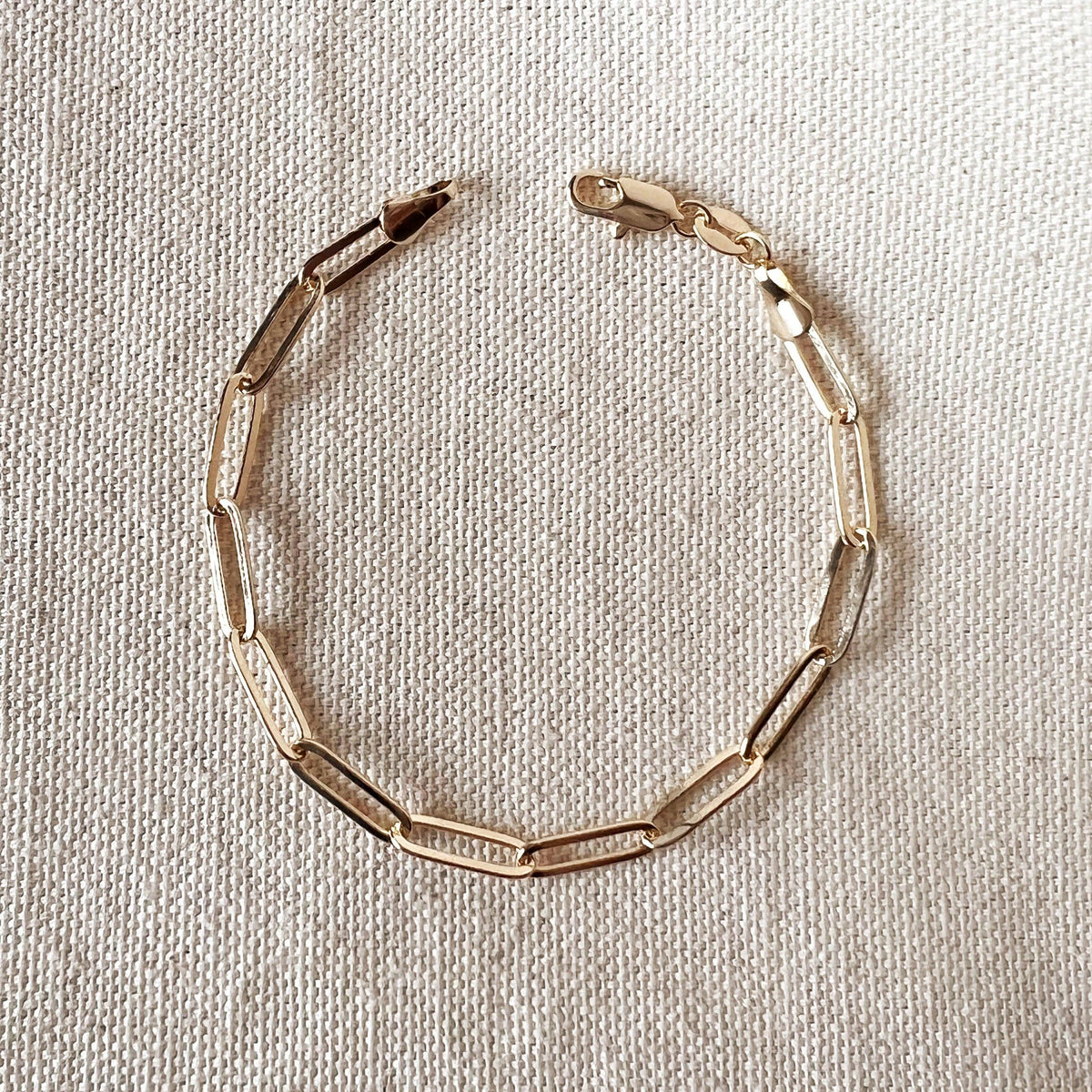 Paperclip Bracelet 18k Gold