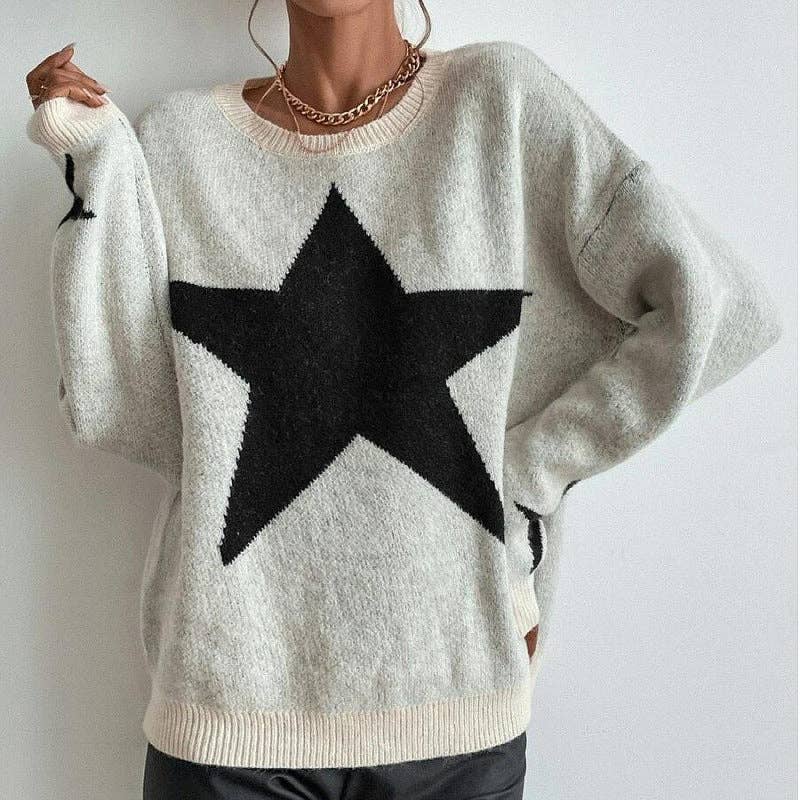 Jacquard Pullover Sweater