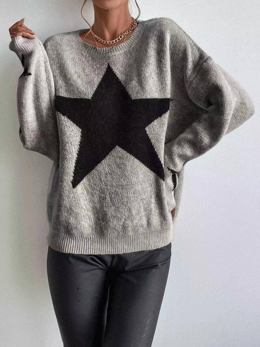 Jacquard Pullover Sweater