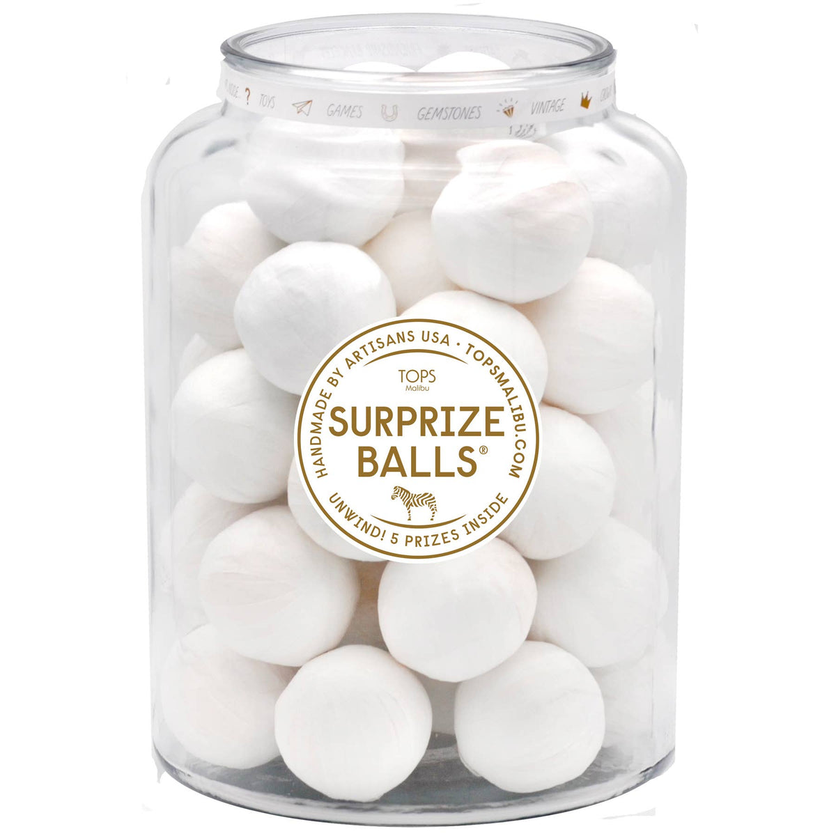 Mini Surprise Balls - White Snowballs - Refills / Set of 24