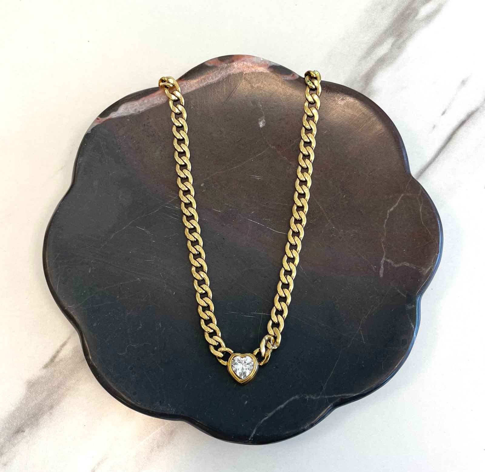 Cuban Chain Link Hart - Necklace