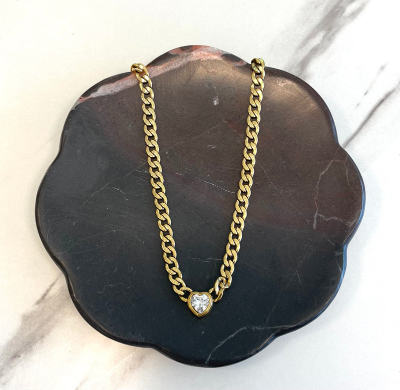 Cuban Chain Link Hart - Necklace