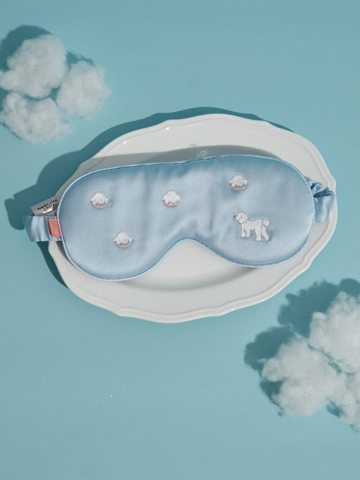 "Pan Pan" Silk Sleep Eye Mask: Sky Blue