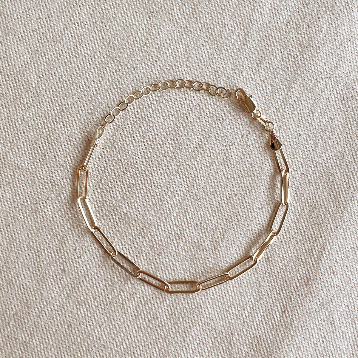 Paperclip Bracelet 18k Gold