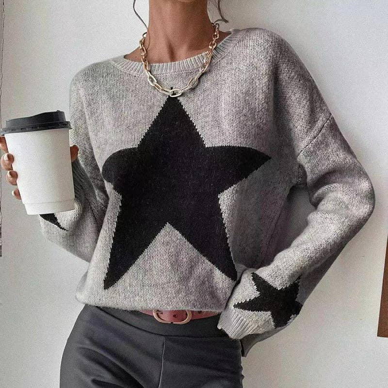 Jacquard Pullover Sweater