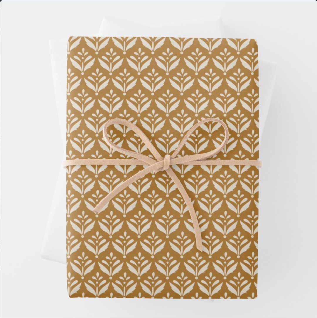 Gold Leaves Wrapping Paper