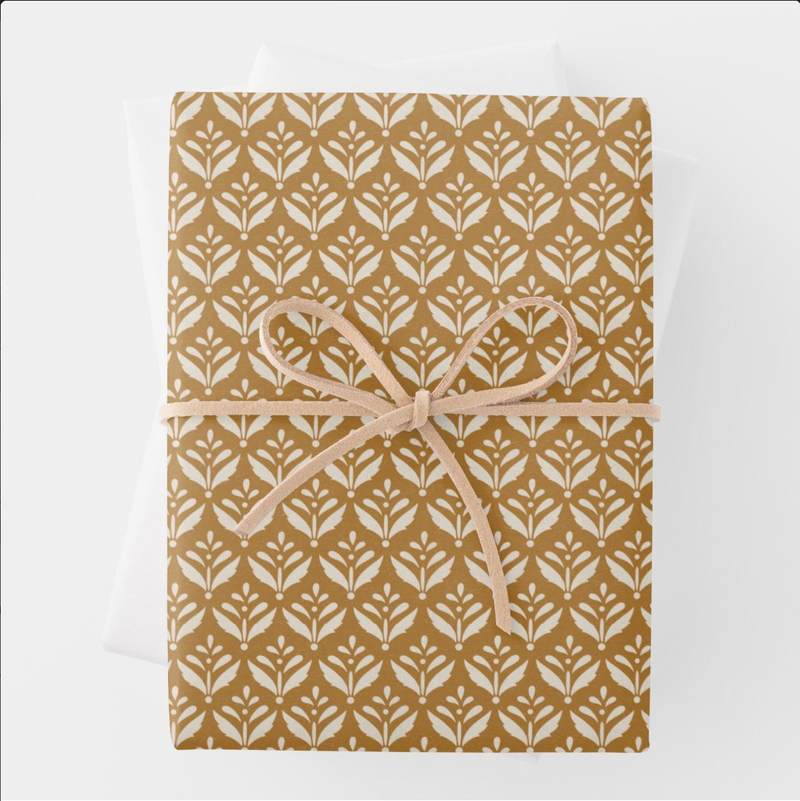 Gold Leaves Wrapping Paper