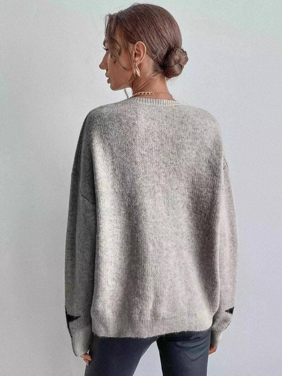 Jacquard Pullover Sweater