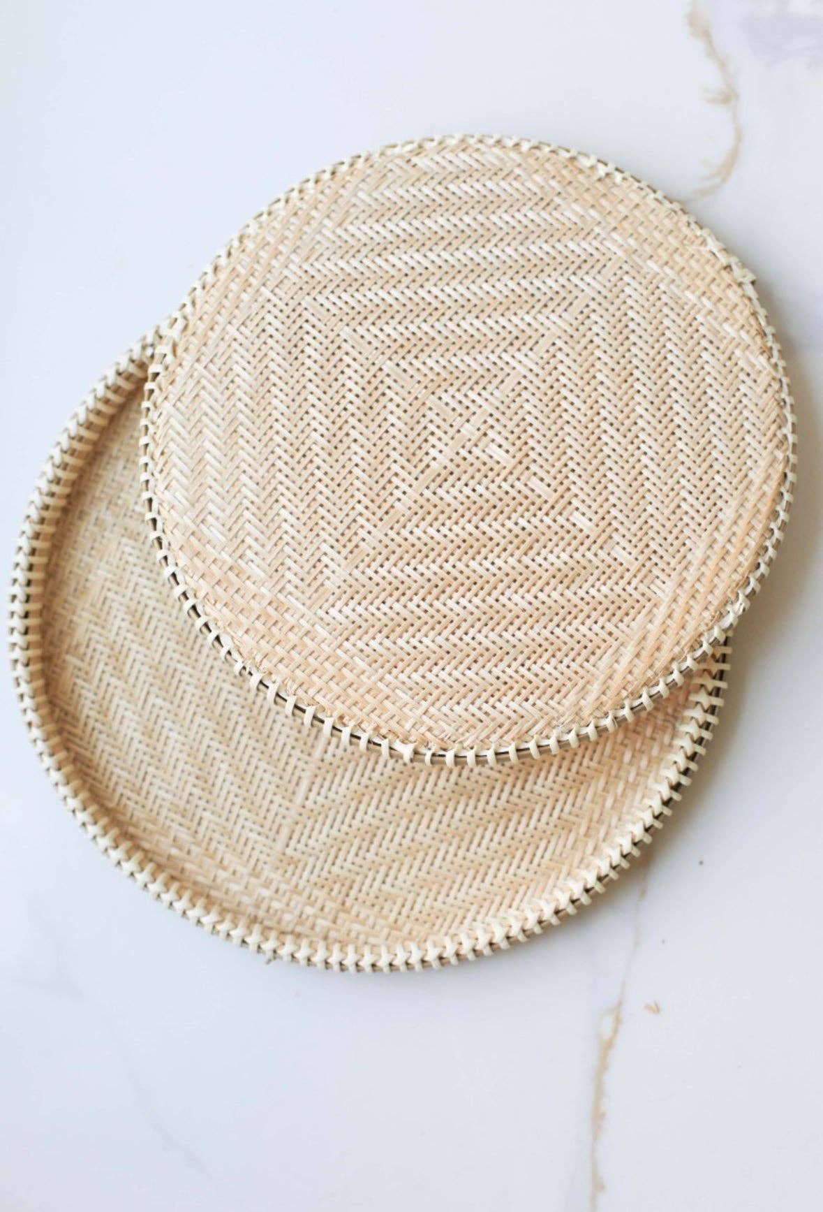 Bamboo Woven Round Tray
