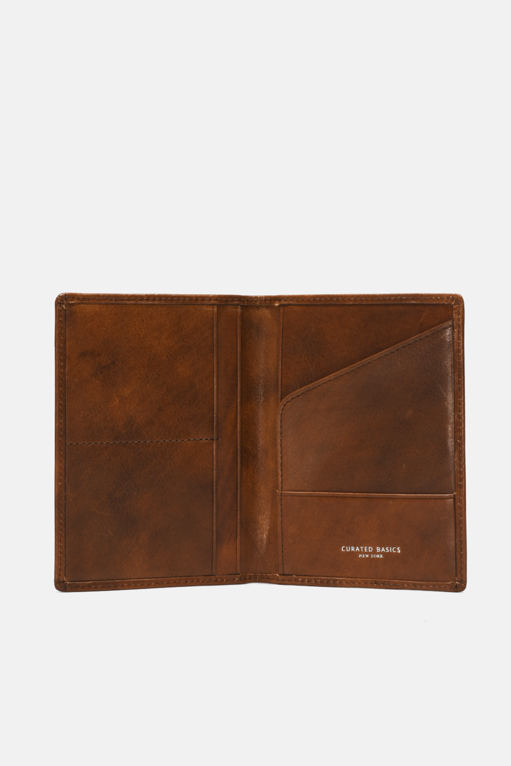 Leather Passport Holder: Green