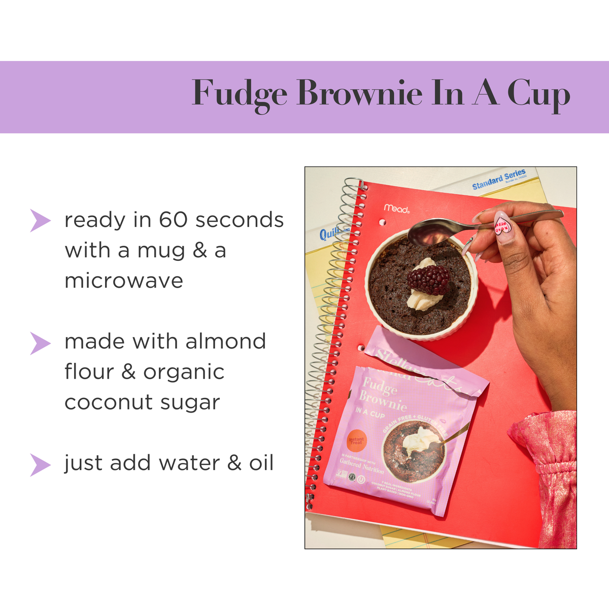 Instant Treat: Fudge Brownie In A Cup