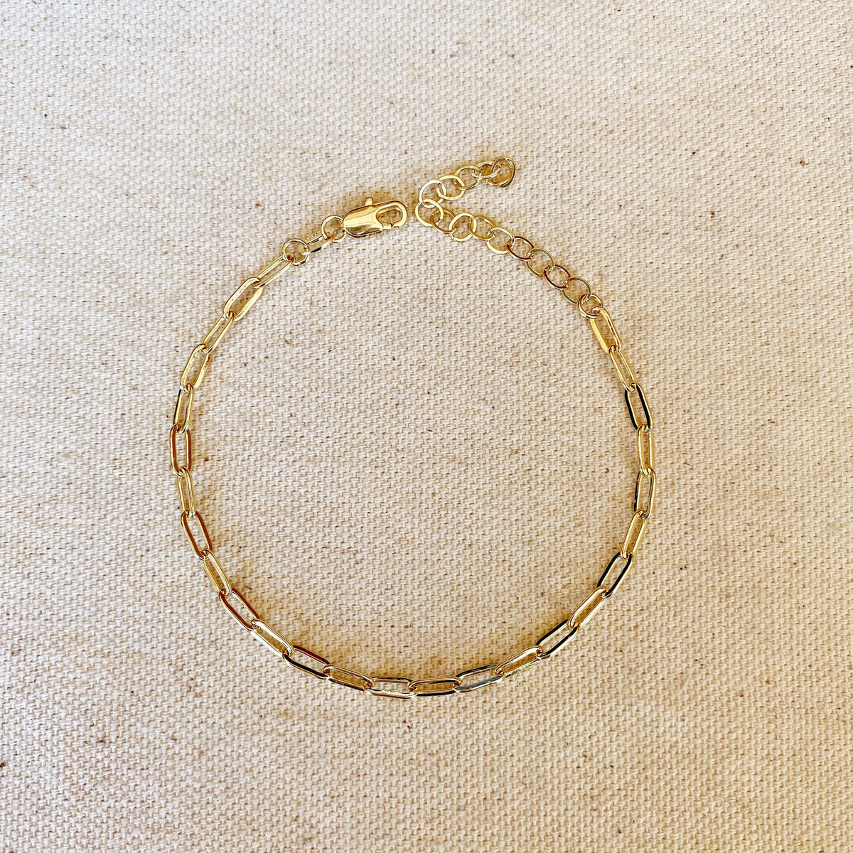 Paperclip Bracelet 18k Gold