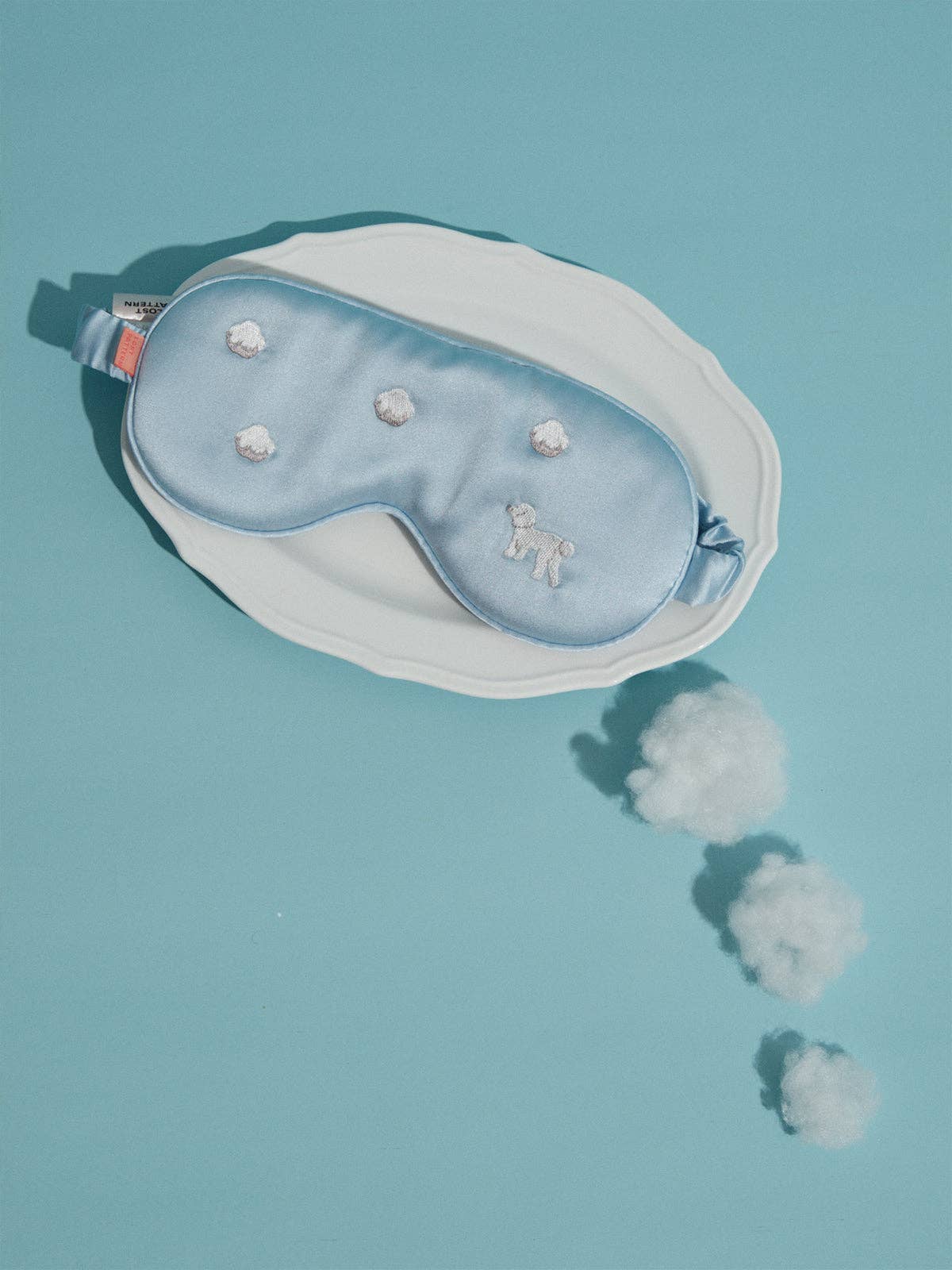 "Pan Pan" Silk Sleep Eye Mask: Sky Blue