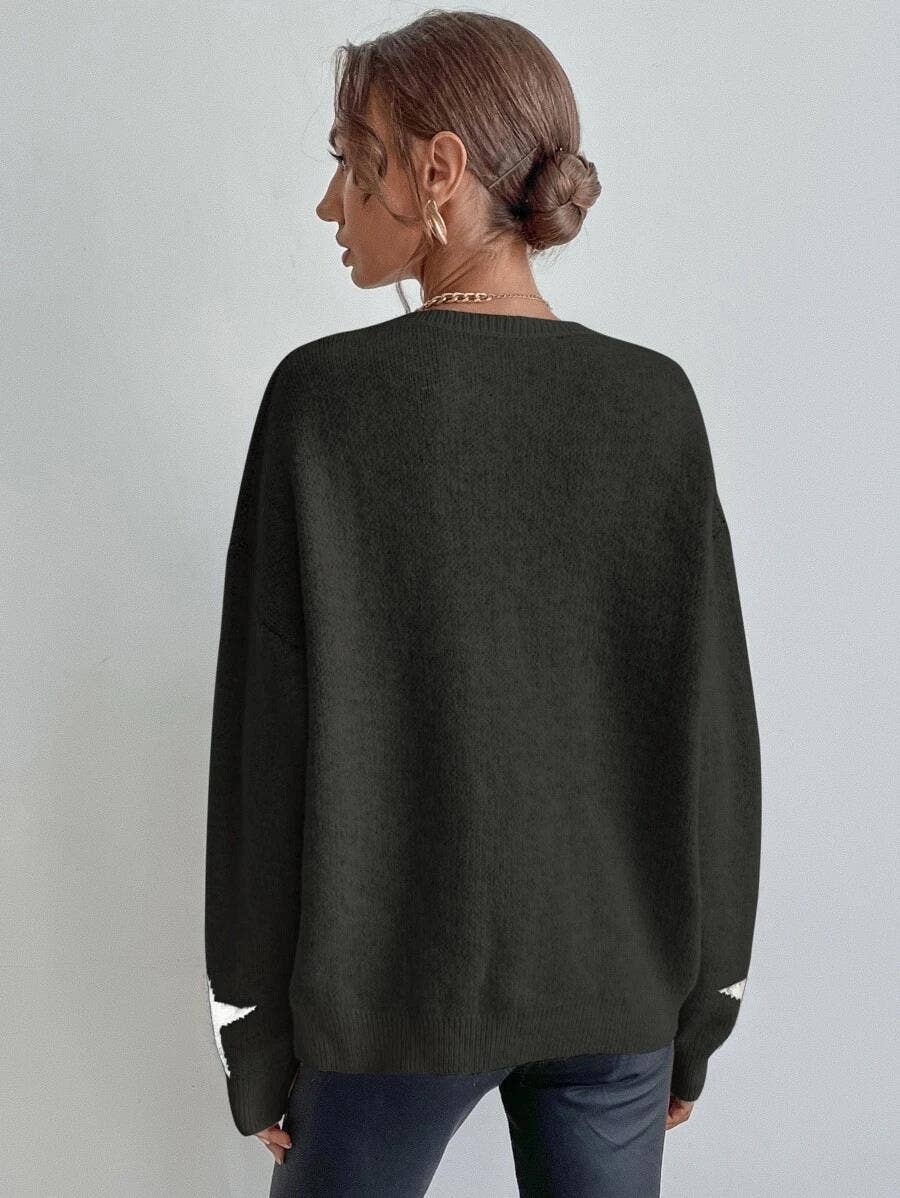 Jacquard Pullover Sweater