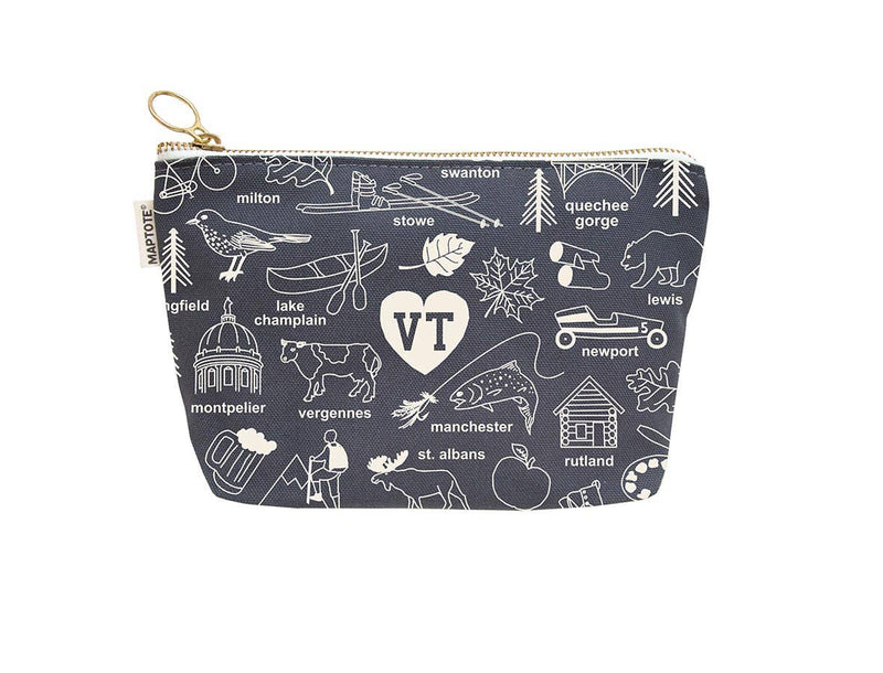 Vermont Zipped Pouch: Grey
