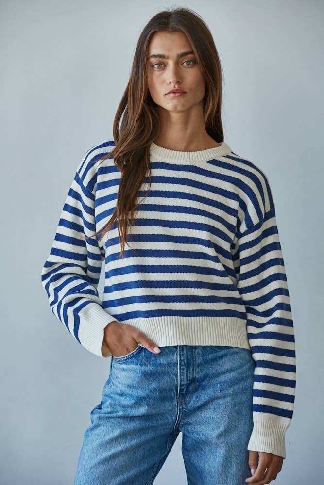 Navy Stripe Sweater