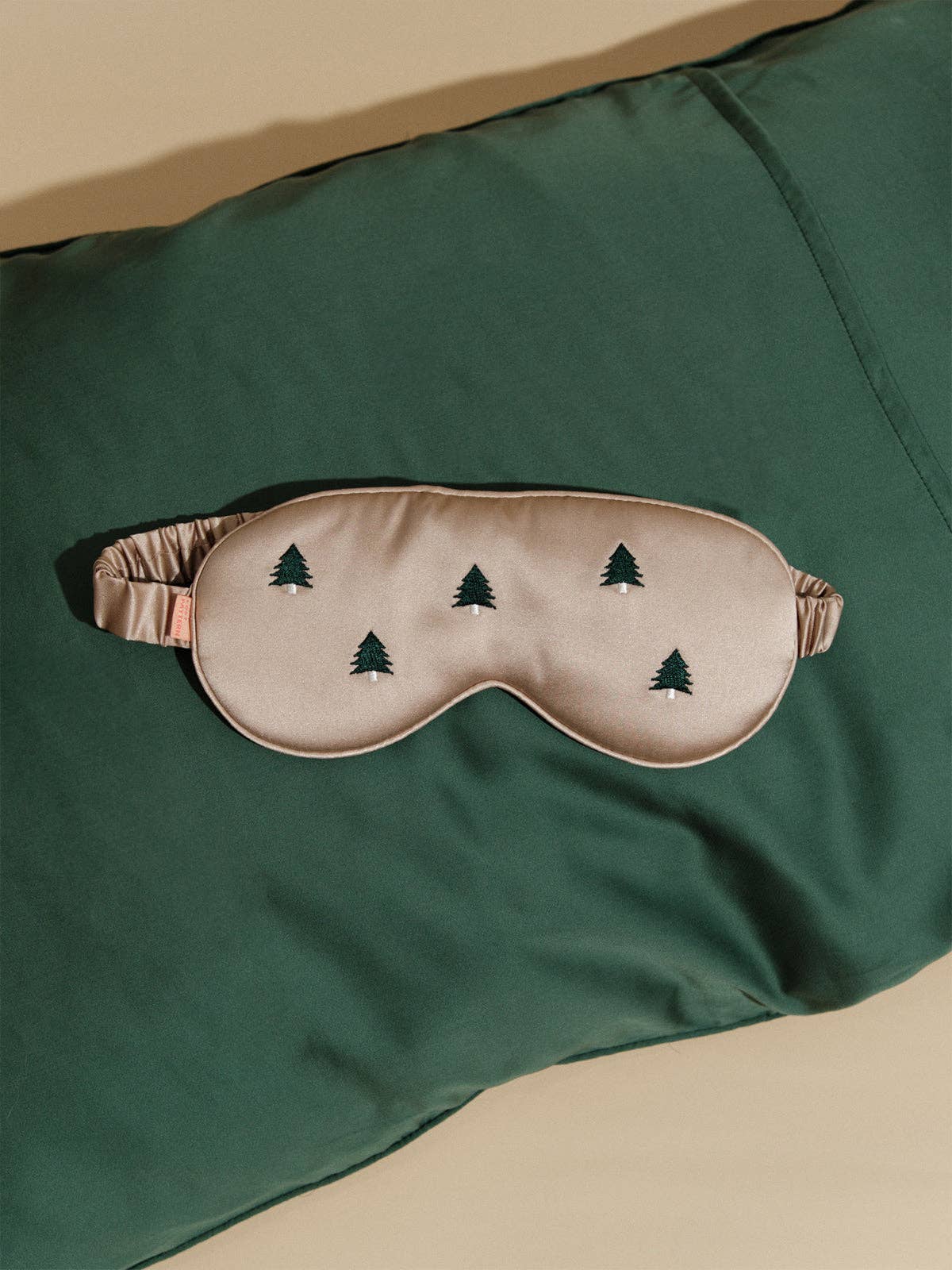 "Evergreen" Silk Sleep Eye Mask: Khaki