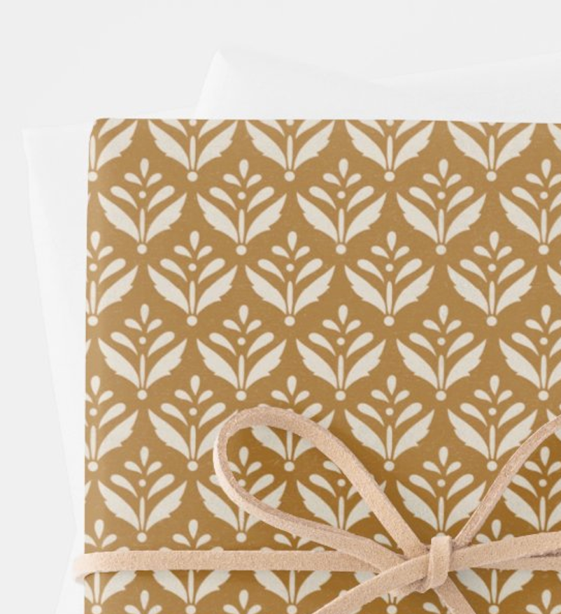 Gold Leaves Wrapping Paper
