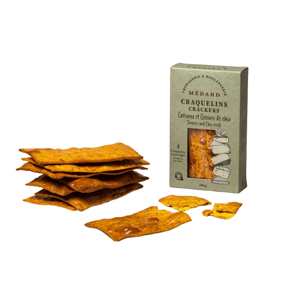 Turmeric and Chia Seed Crackers -Medard
